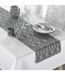 Nappe & Chemin de Table Elipsa 140x250cm Gris & Argent-3