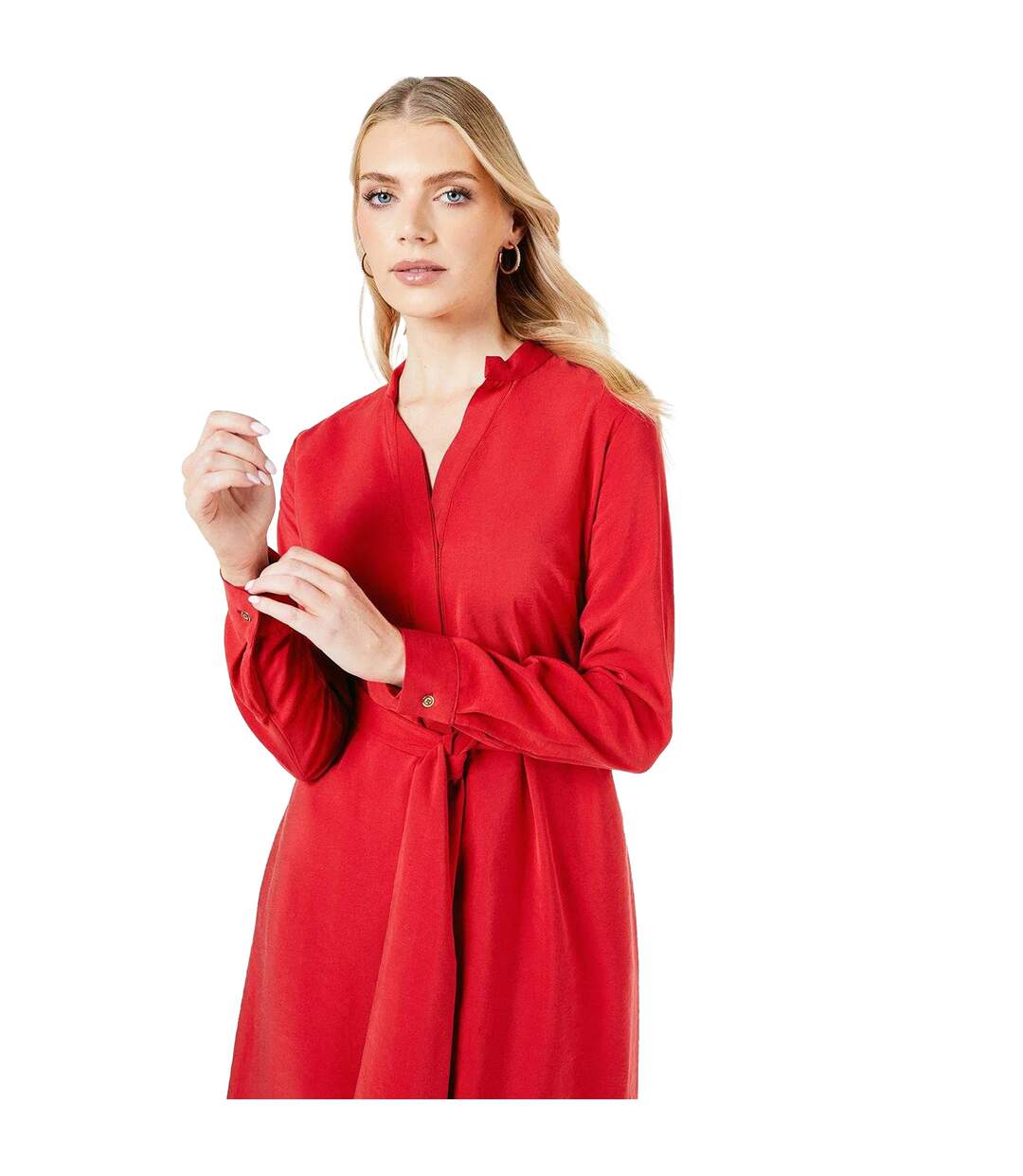 Robe chemisier femme rouge Principles-3