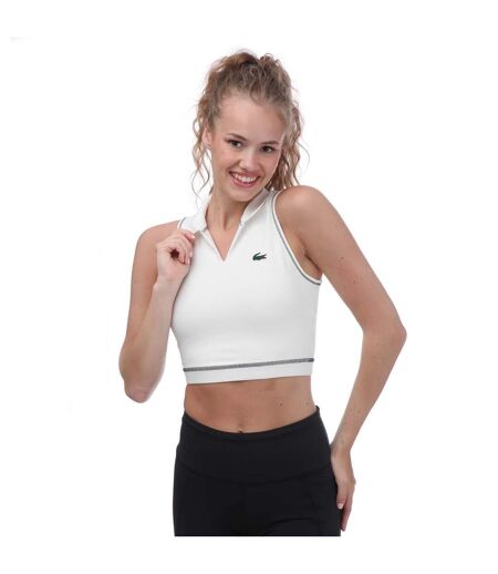 Brassière de sport femme blanc Lacoste