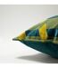 Paoletti delano jacquard velvet cushion cover 60cm x 40cm teal/gold Riva