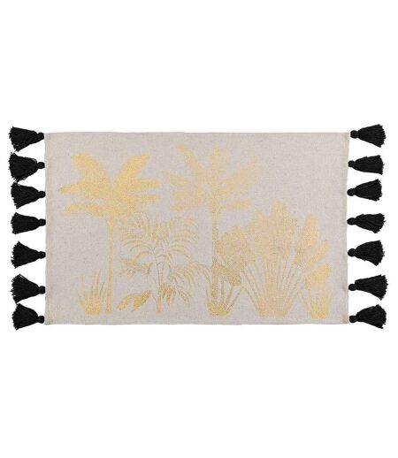 Tapis Déco à Pompons Karaba 60x90cm Naturel