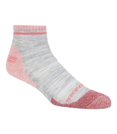 Chaussettes Trail Femme Gris Rose Skechers