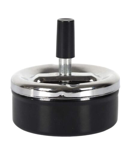Cendrier Poussoir en Métal Fun 9cm Noir