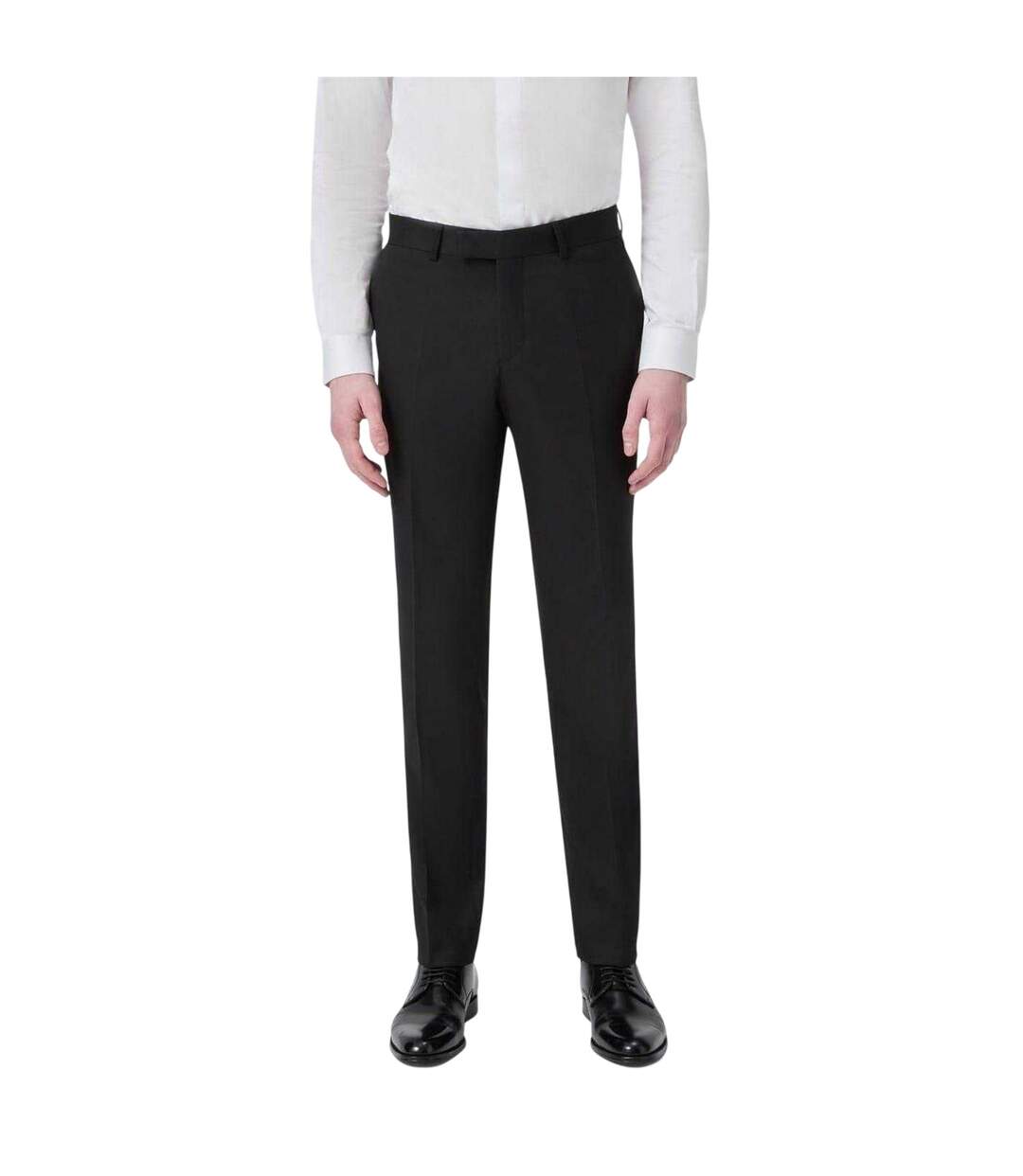 Mens Kingdon Slim Tuxedo Trousers Black Twisted Tailor-2