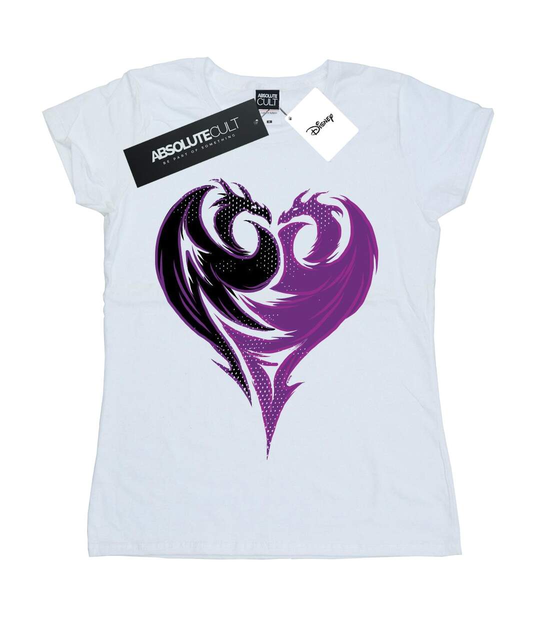 Disney - T-shirt THE DESCENDANTS DRAGON HEART - Femme (Blanc) - UTBI17686-1