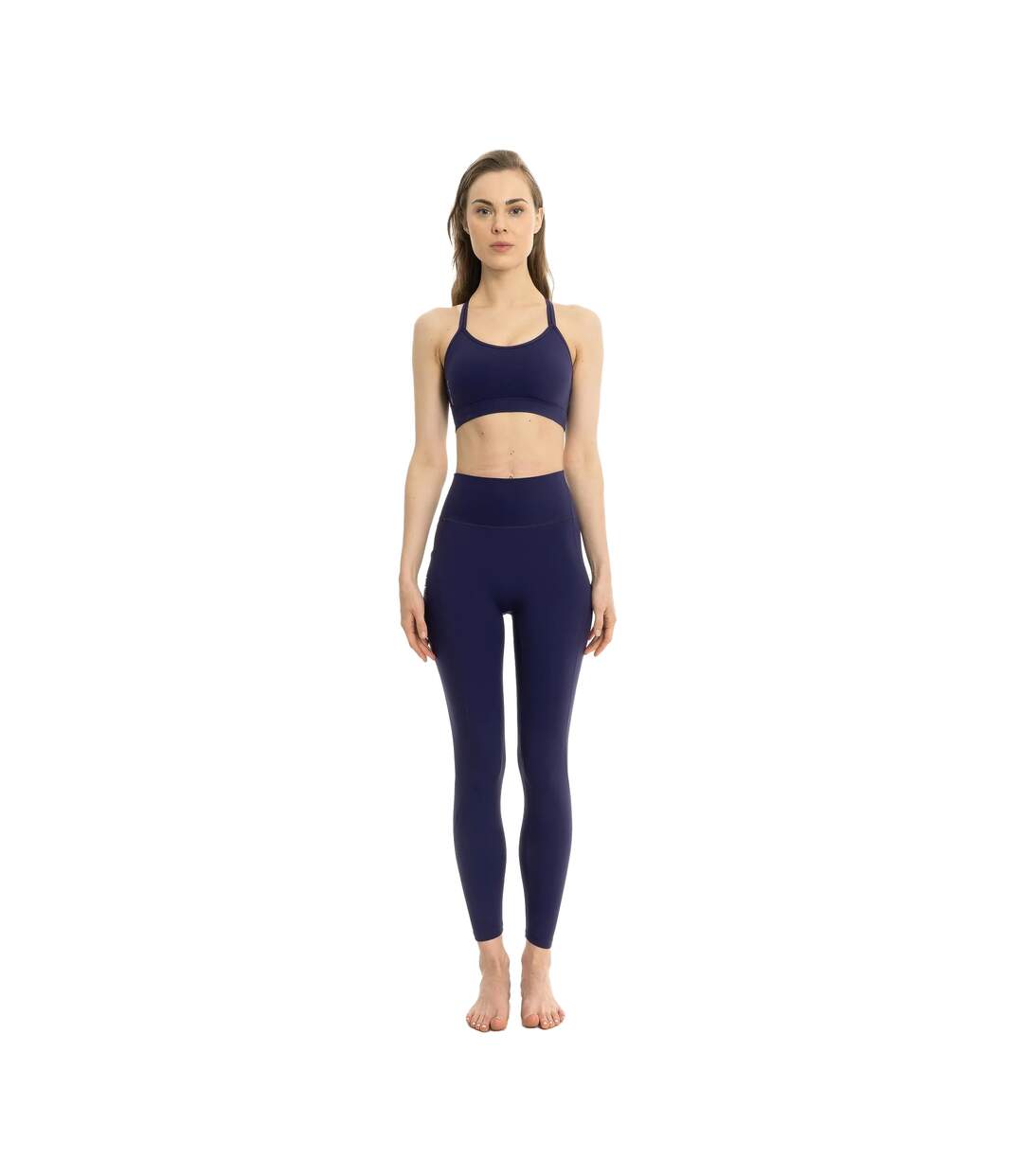 Legging arya femme bleu marine Lookus-1