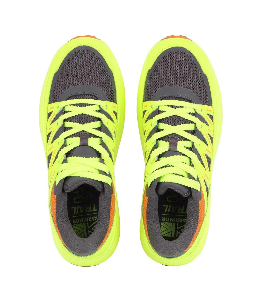 Mens Ortholite Trainers Grey Yellow Karrimor-3