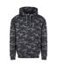 Sweat-shirt à capuche camo homme - JH014 - noir camouflage