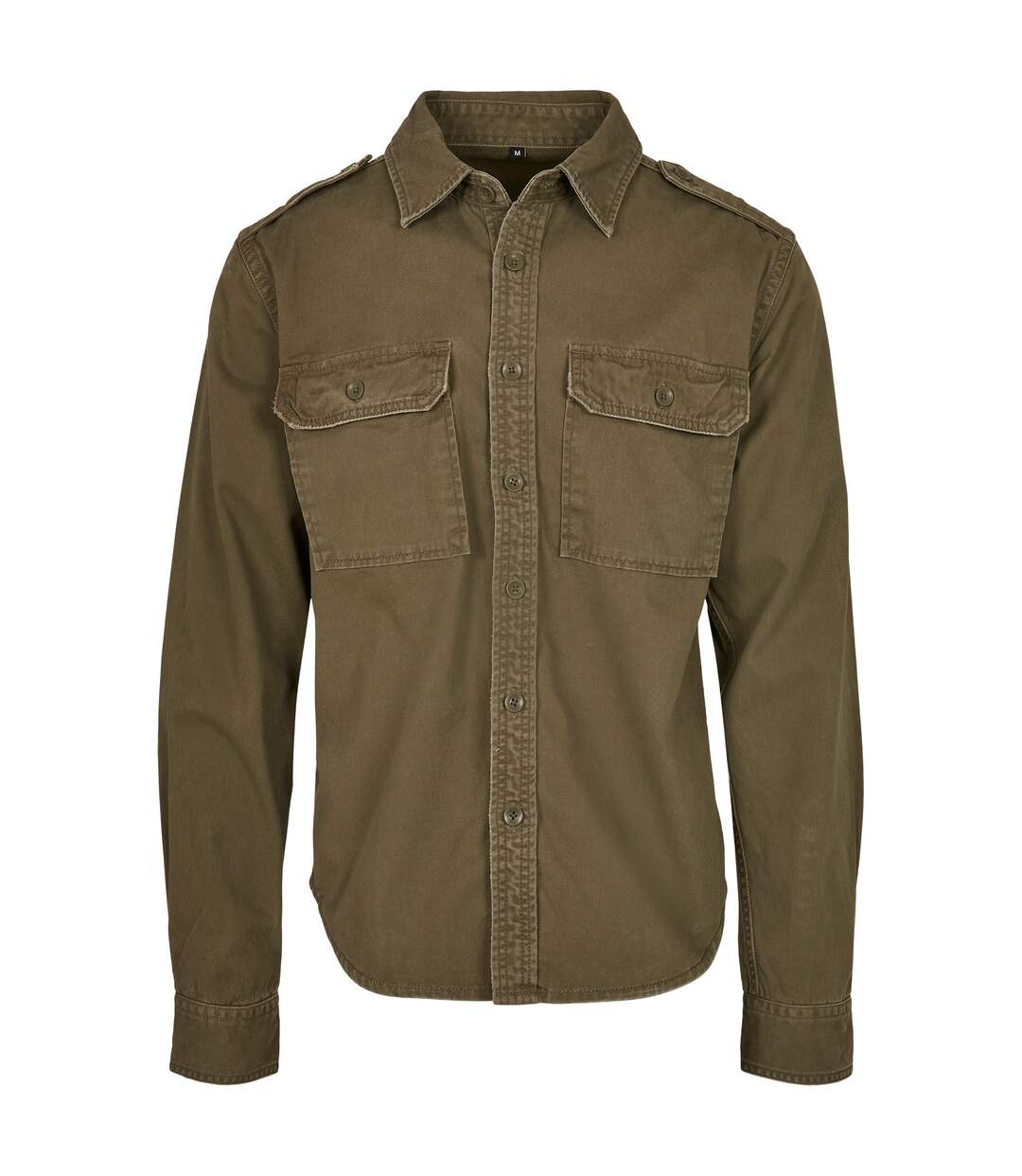 Chemise Manches Longues Homme Olive Build Your Brand-1