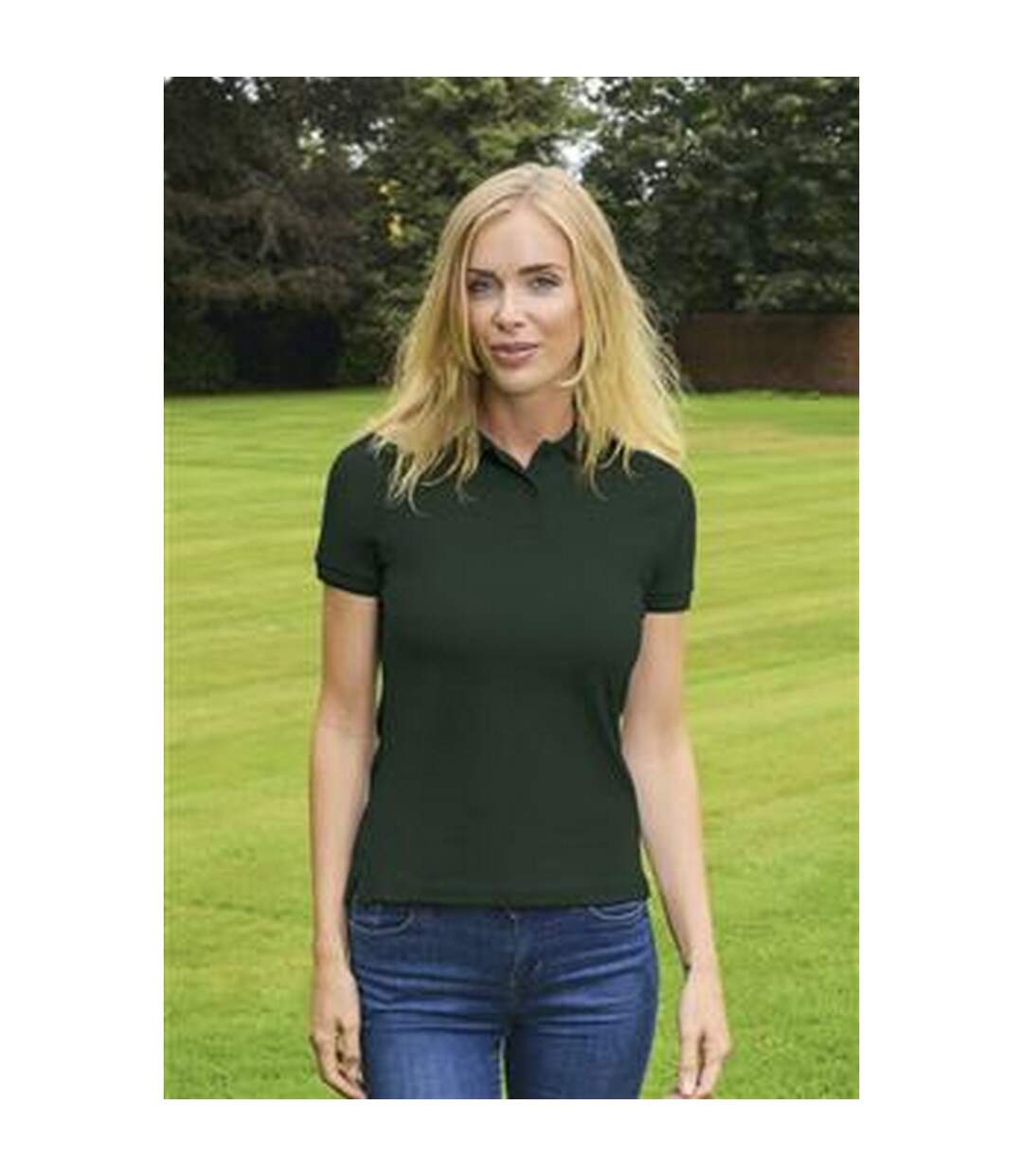 Polo diva femme vert bouteille Absolute Apparel