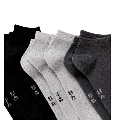 Lot de 5 paires de chaussettes grises/noires mixte espace des marques