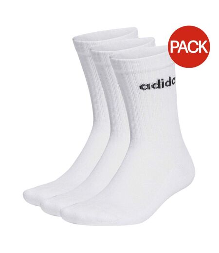 Lot De 3  Chaussettes Linear Adulte Blanc Adidas