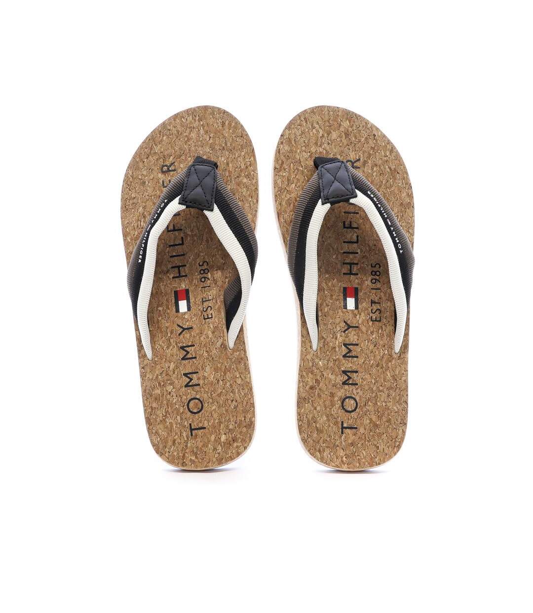Tongs taupe homme tommy hilfiger hilfiger cork beach-3