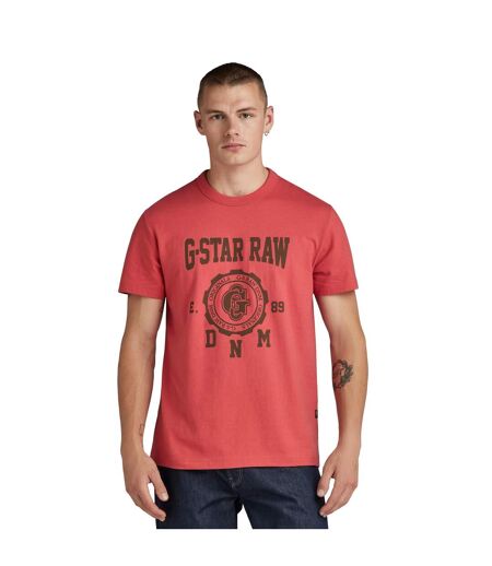 T-shirt Motif/style Collégien Homme Rouge G-Star
