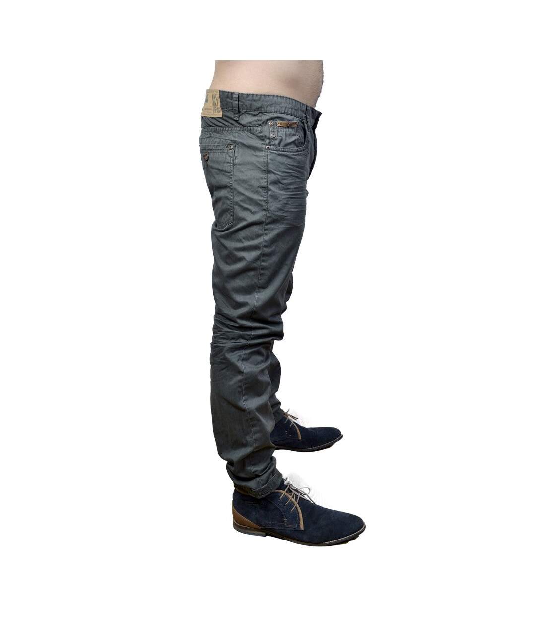 Pantalon homme coupe tight fit dirty de couleur noir-4