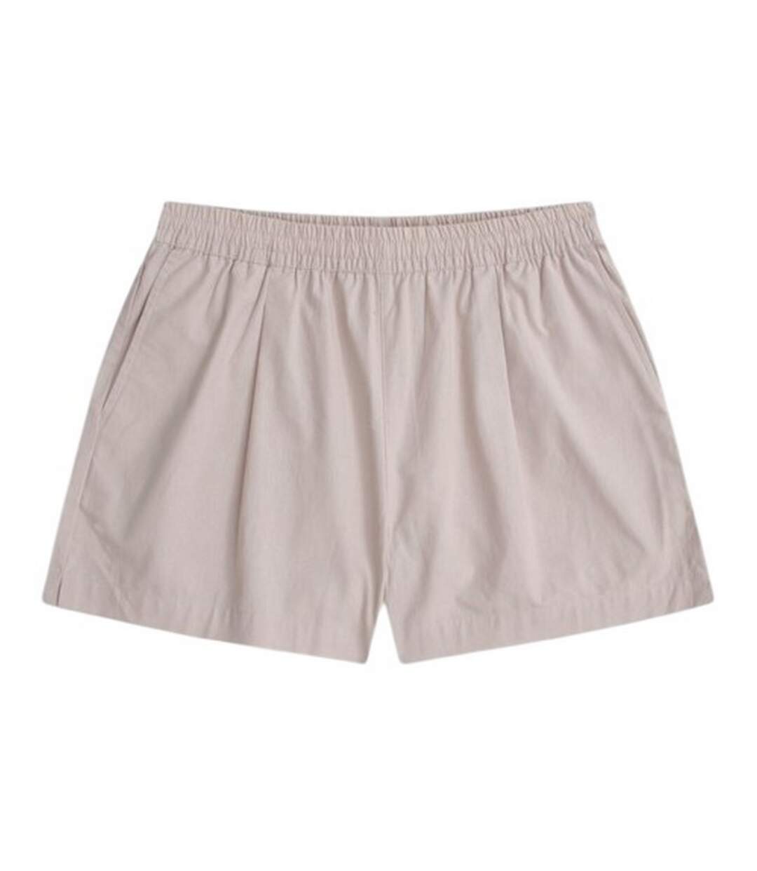 Womens/ladies comfort cotton shorts light beige Animal-1