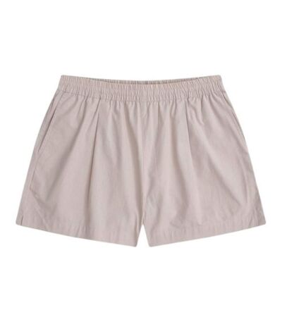 Womens/ladies comfort cotton shorts light beige Animal