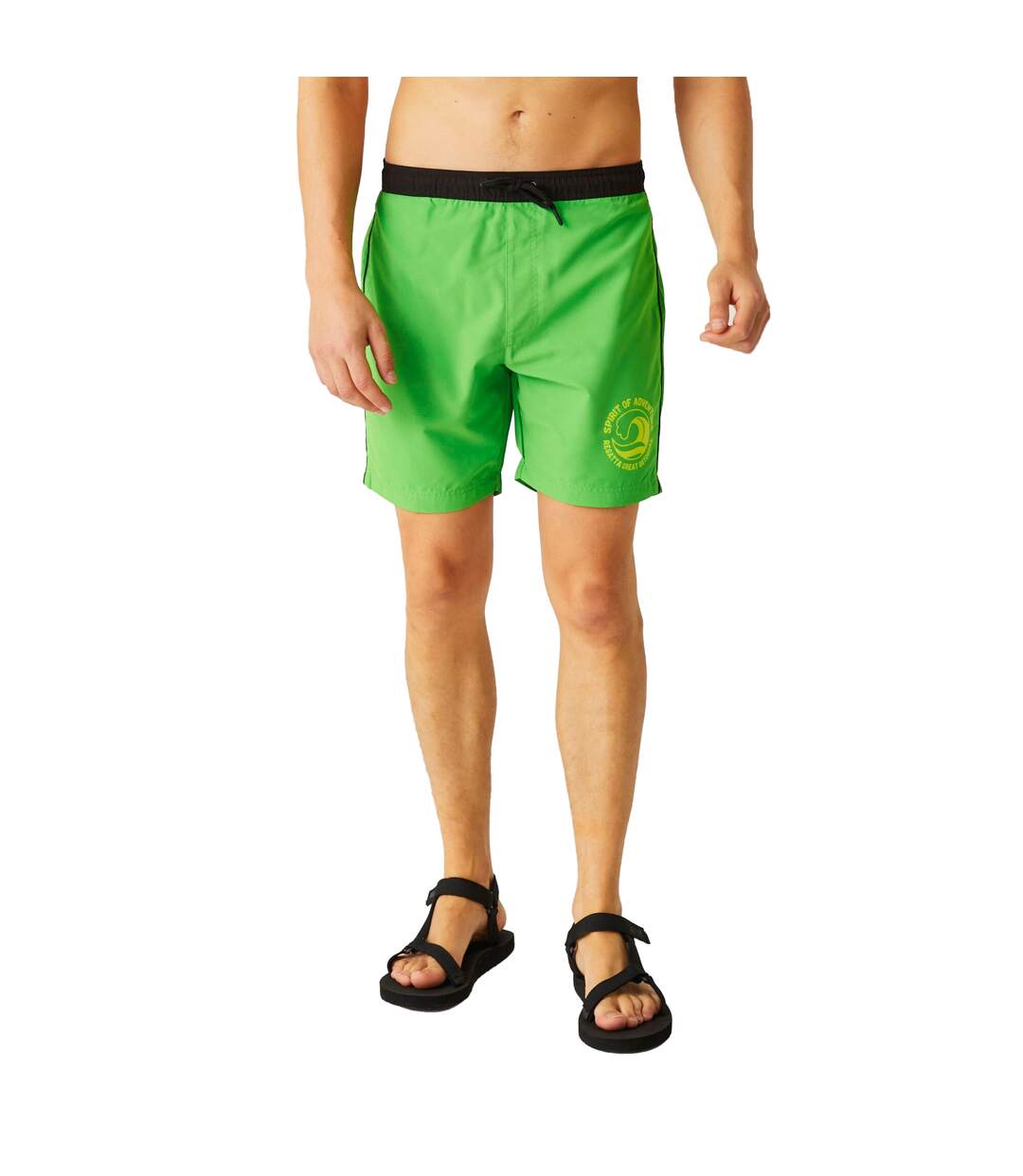 Short De Bain Bentham Homme Vert Clair Noir Regatta-1