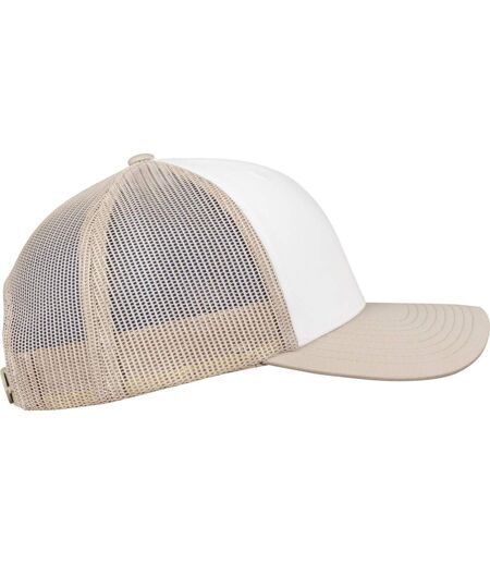 Casquette Trucker The Classic Retro Blanc Kaki Yupoong