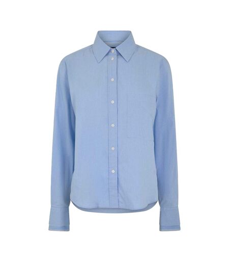 Womens/ladies Brielle 1 Monday Long-sleeved Shirt Bright Blue Boss