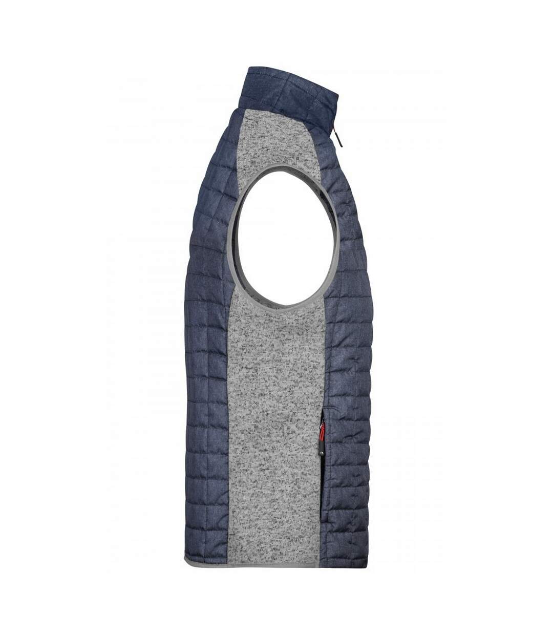 Veste Sans Manches Homme Gris Clair Chiné Anthracite Chiné James And Nicholson-3
