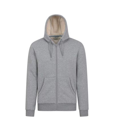 Mens Dalton Borg Lined Full Zip Hoodie Grey Mountain Warehouse