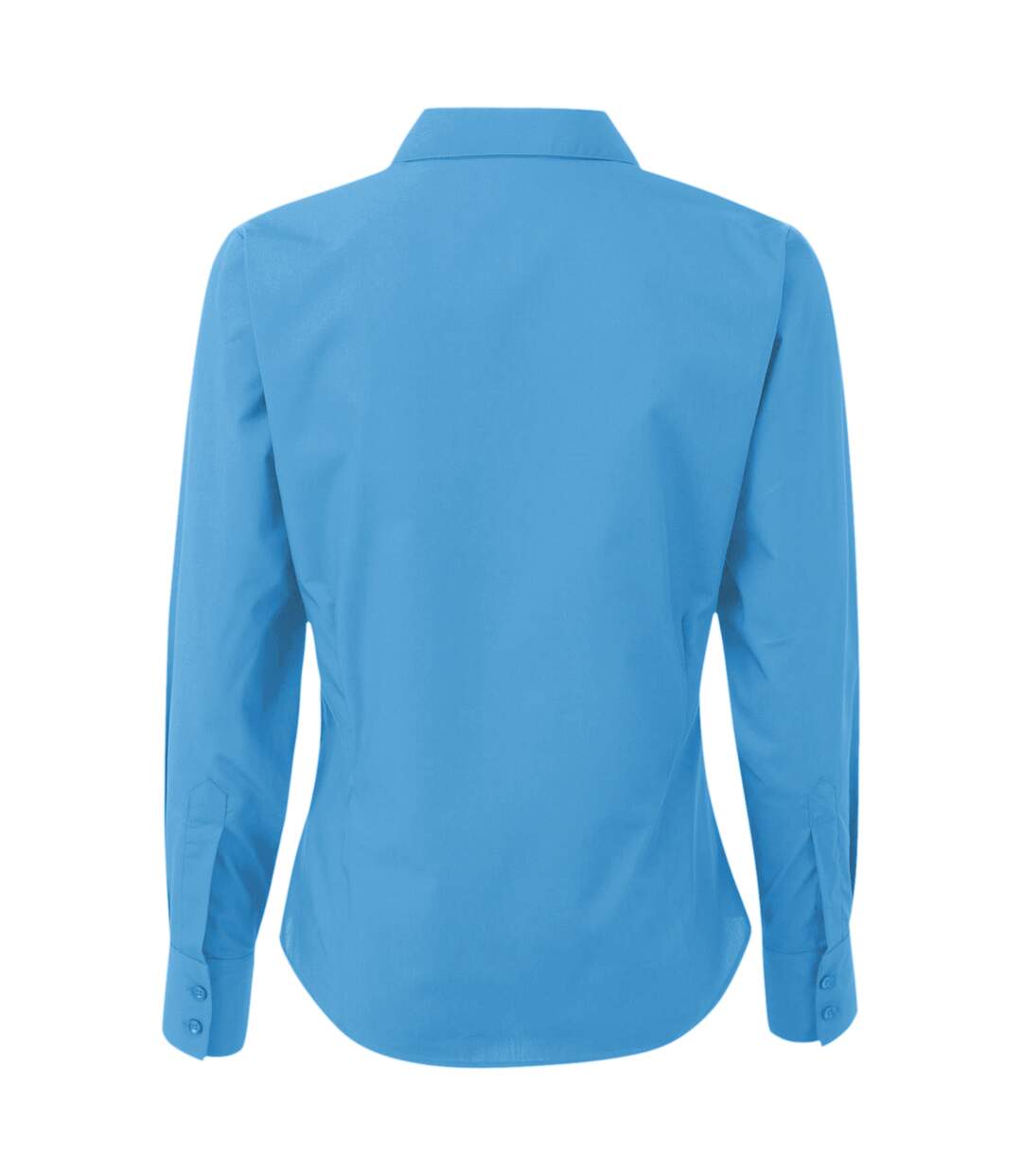 Womens/ladies poplin long-sleeved blouse sapphire Premier