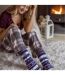 2 Pairs Womens Soul Warming Socks with Grips-5