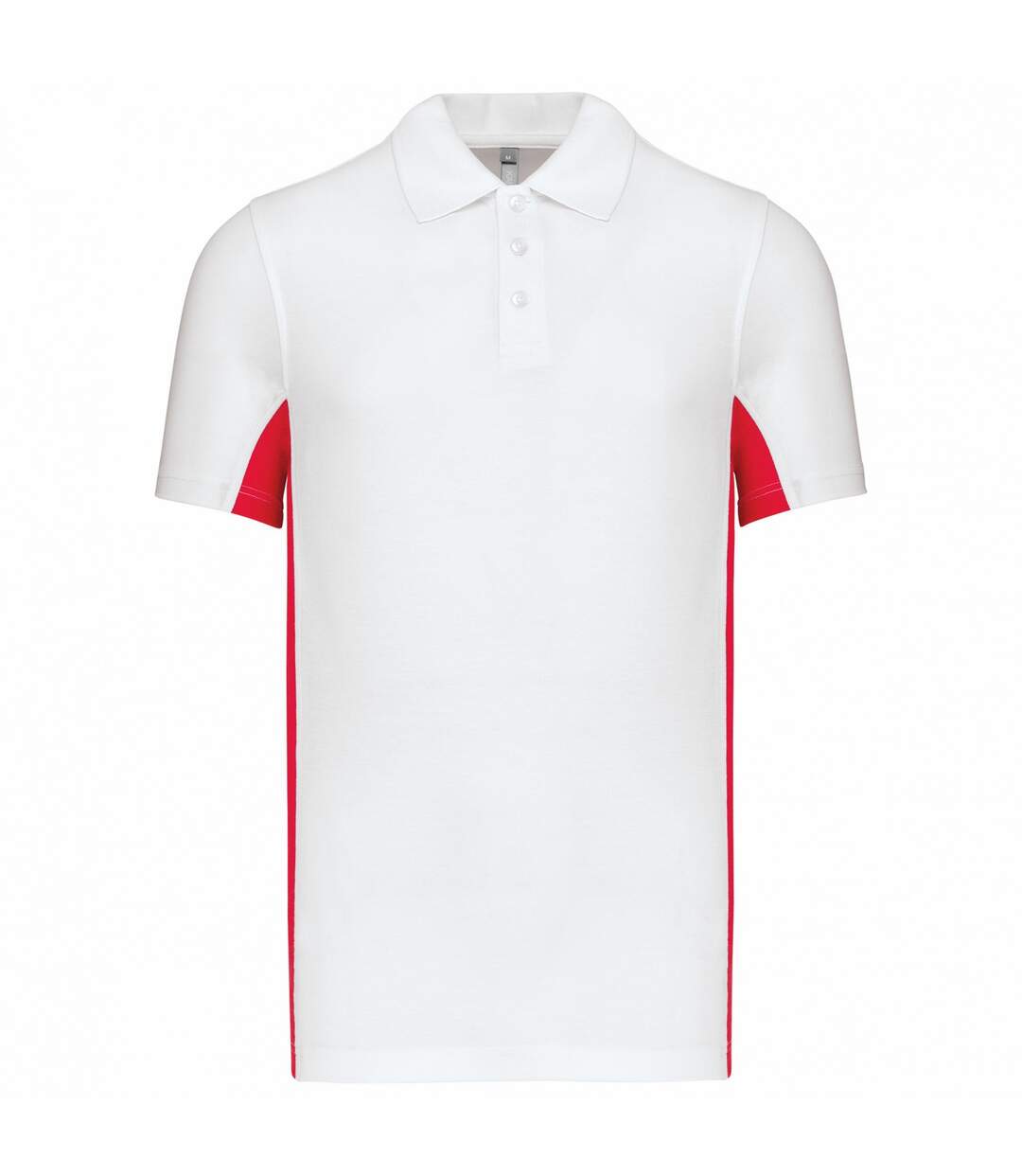 Polo homme blanc / rouge Kariban-1