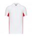 Polo homme blanc / rouge Kariban-1