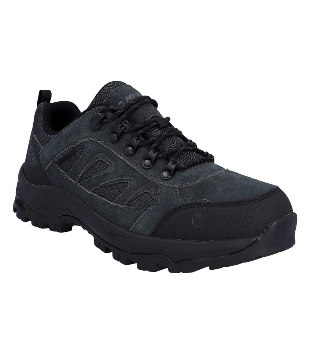Mens Bandera Expedition Suede Low Walking Shoes Charcoal Black Hi-Tec-1