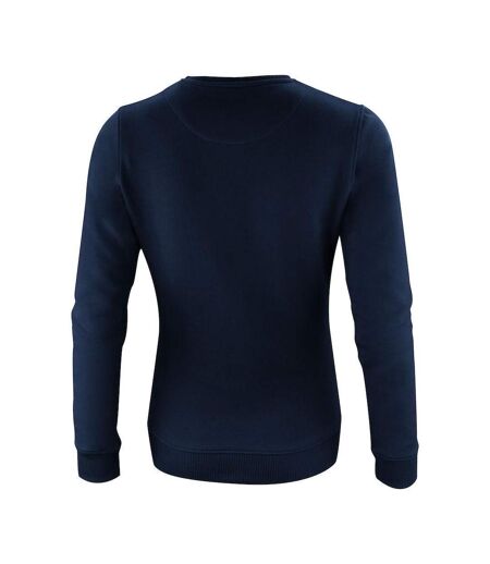 Womens/ladies Alder Crew Neck Sweatshirt Navy James Harvest