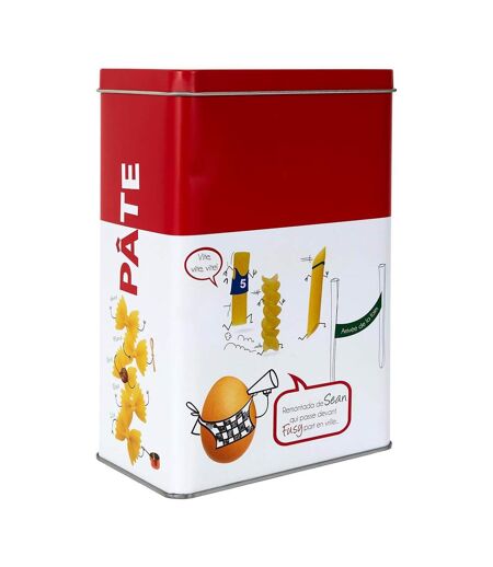 Boîte à Pâtes en Métal Ludique 18cm Rouge