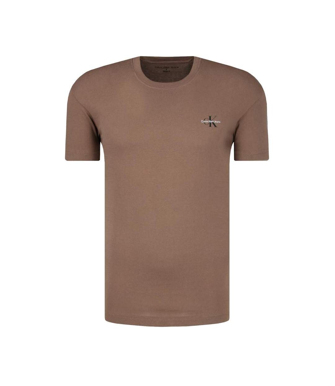 T-shirt blanc/marron homme calvin klein jeans j30j320199 - m-3