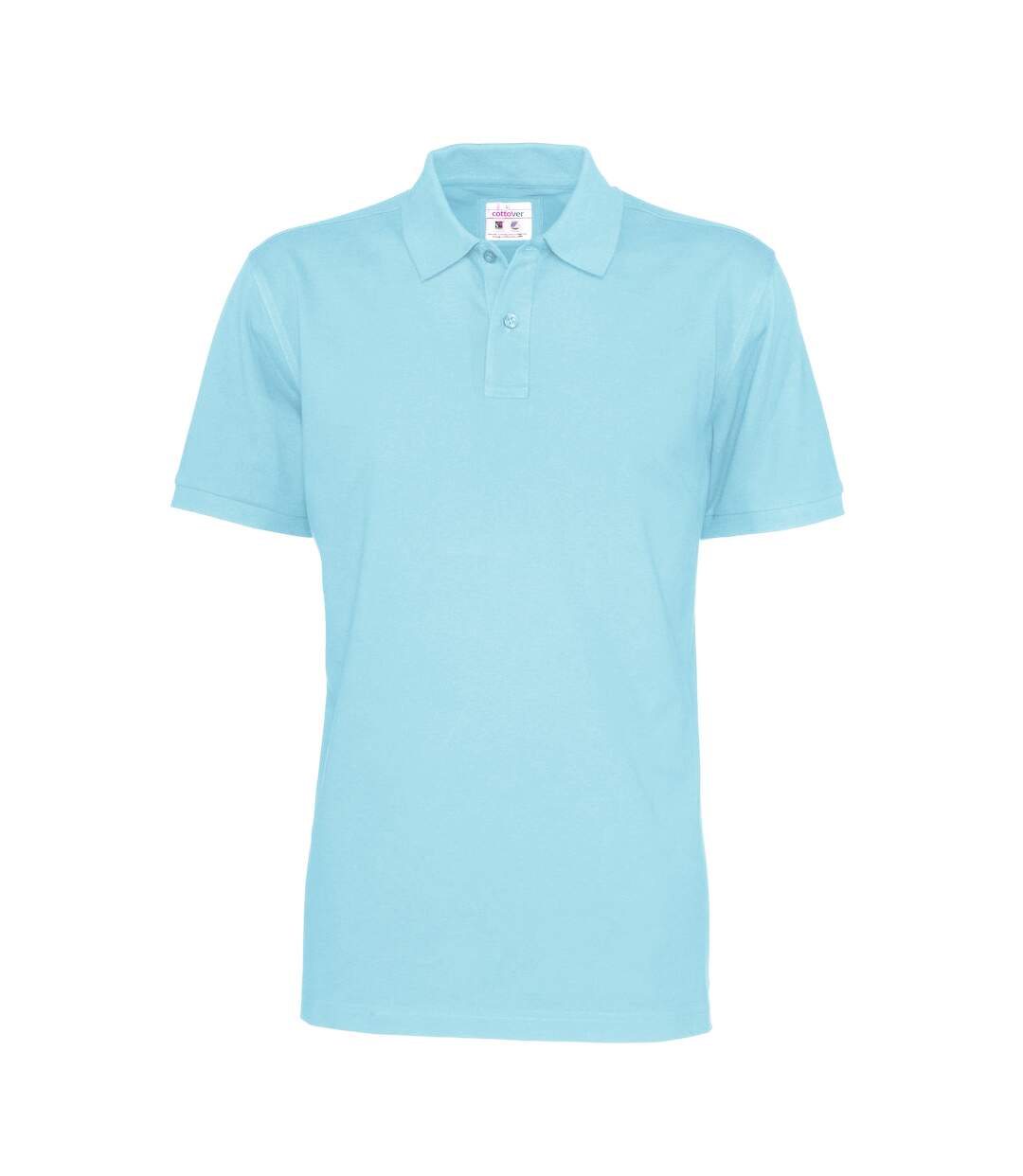 Mens Pique Polo Shirt Sky Blue Clique-1