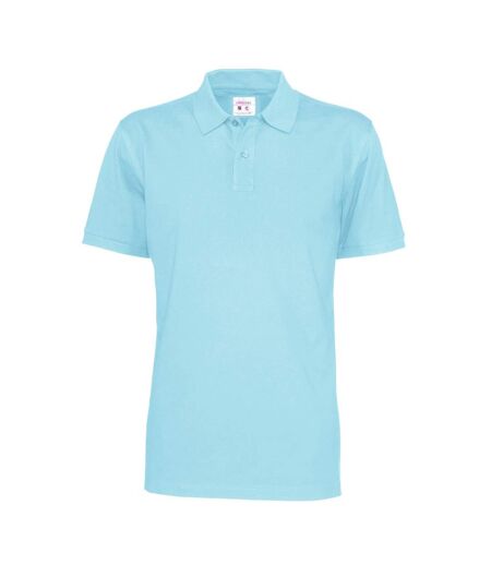 Mens Pique Polo Shirt Sky Blue Clique