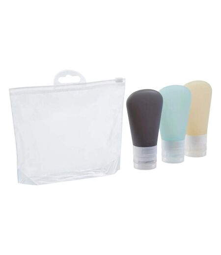 Lot de 3 Tubes Avec Trousse Voyage 17cm Multicolore