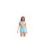 Womens/ladies Tri-fold Terrycloth Swimming Bikini Top Blue Speedo-1