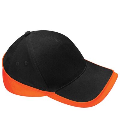 Casquette de baseball unisexe noir/orange Beechfield