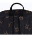 Unisex Black King Crown Pattern Backpack with Padded Straps | School Travel Bag-5
