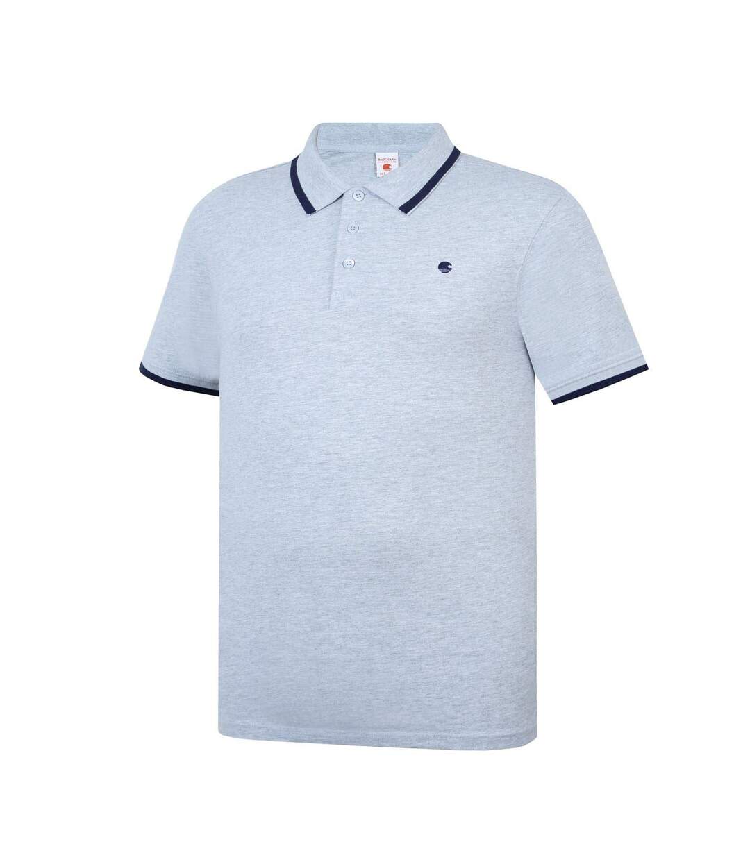 Polo Motif/style Signature Homme Gris Chiné SoulCal-3