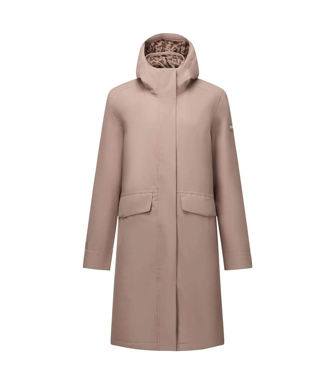 Veste Imperméable Longue Motif/style Imprimé Léopard Sur L'intérieur Ramona Femme Beige Marron Regatta-2