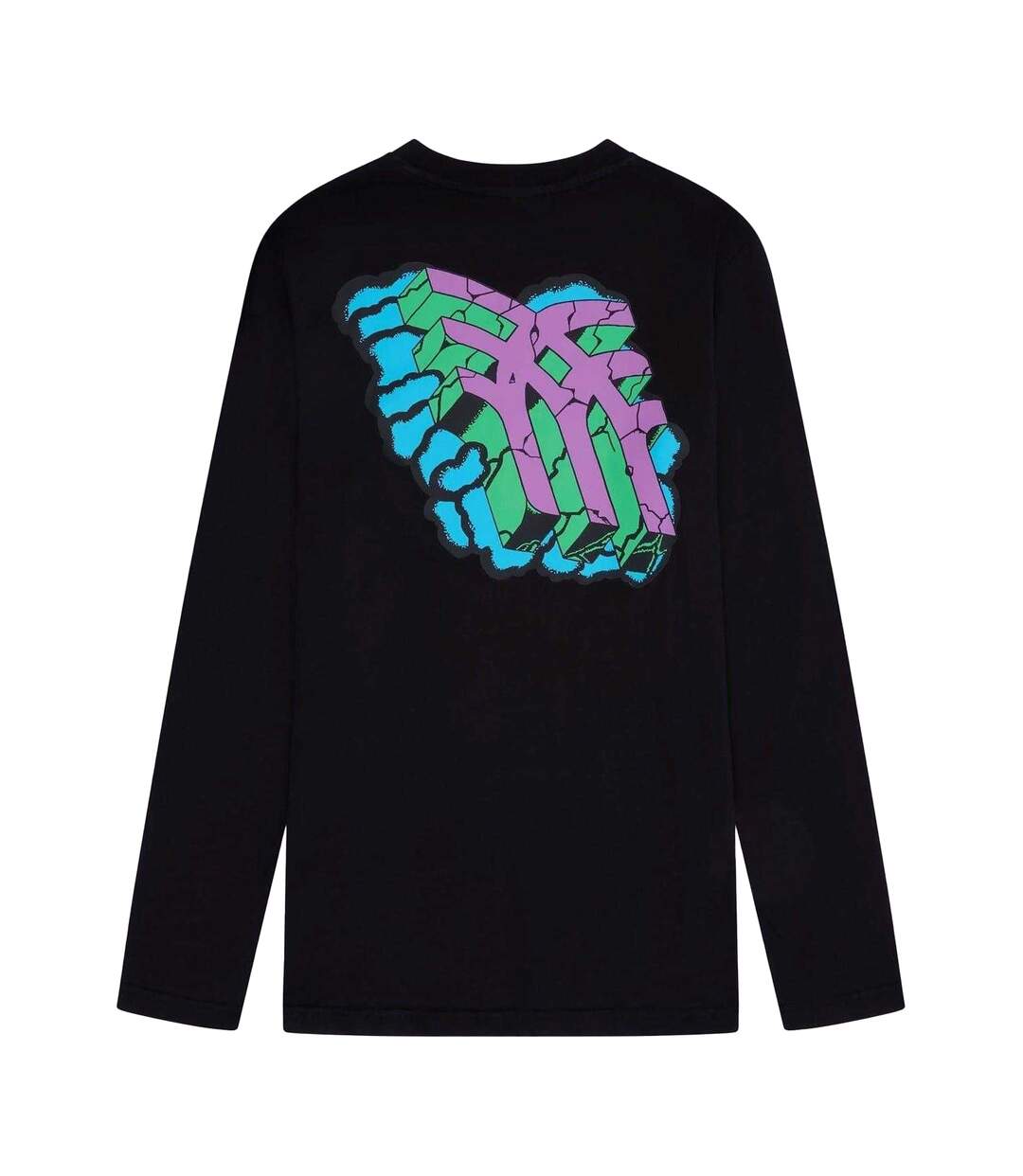 Mens Spencer Long-sleeved T-shirt Black Fenchurch-2