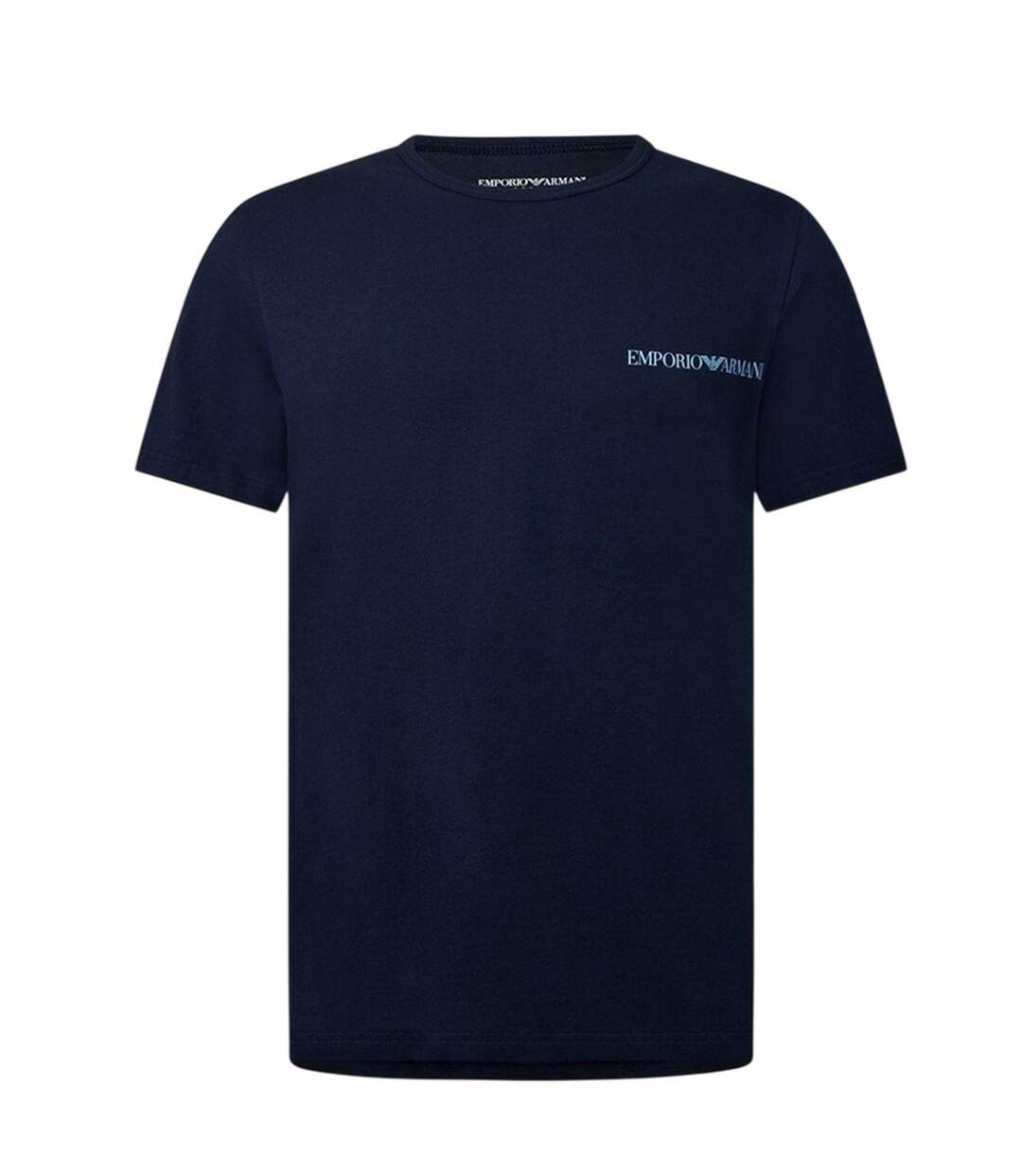Pack Of 2  Mens Logo Crew Neck T-shirt  Black Blue Emporio Armani EA7-3