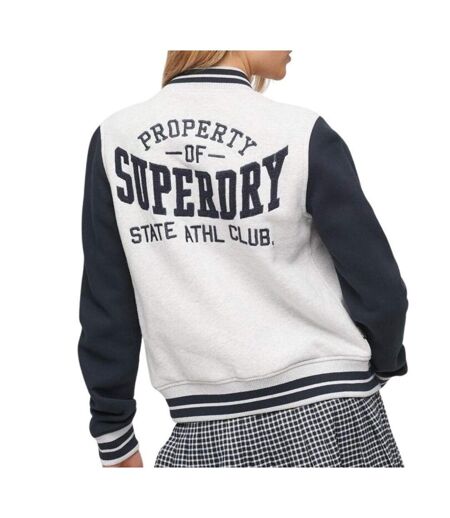 Bomber Gris Femme Superdry College Scripted - L