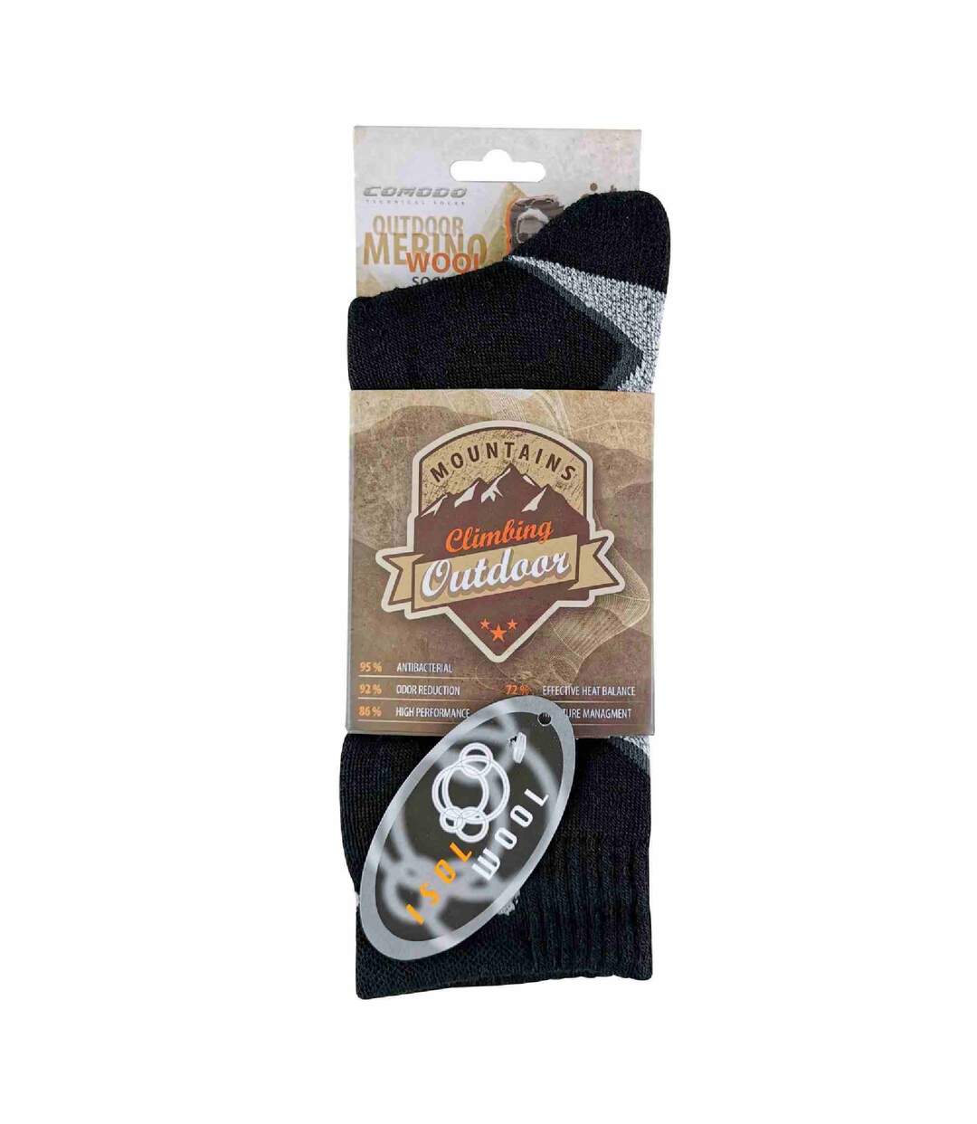 1 Pack Merino Wool Hiking Walking Thermal Socks-2