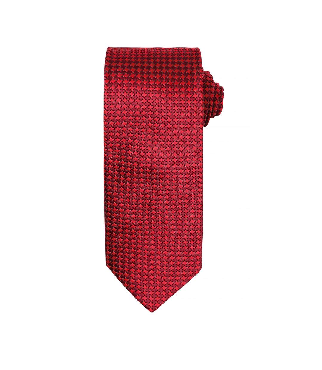 Cravate à motif pied de poule homme taille unique rouge Premier-1