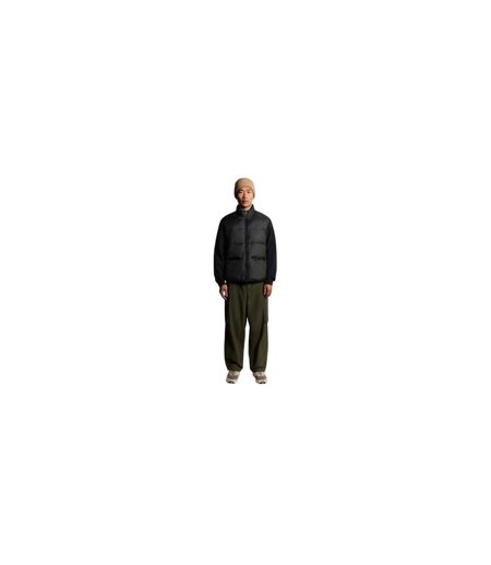 Mens Relaxed Fit Hybrid Jacket Black Lyle & Scott