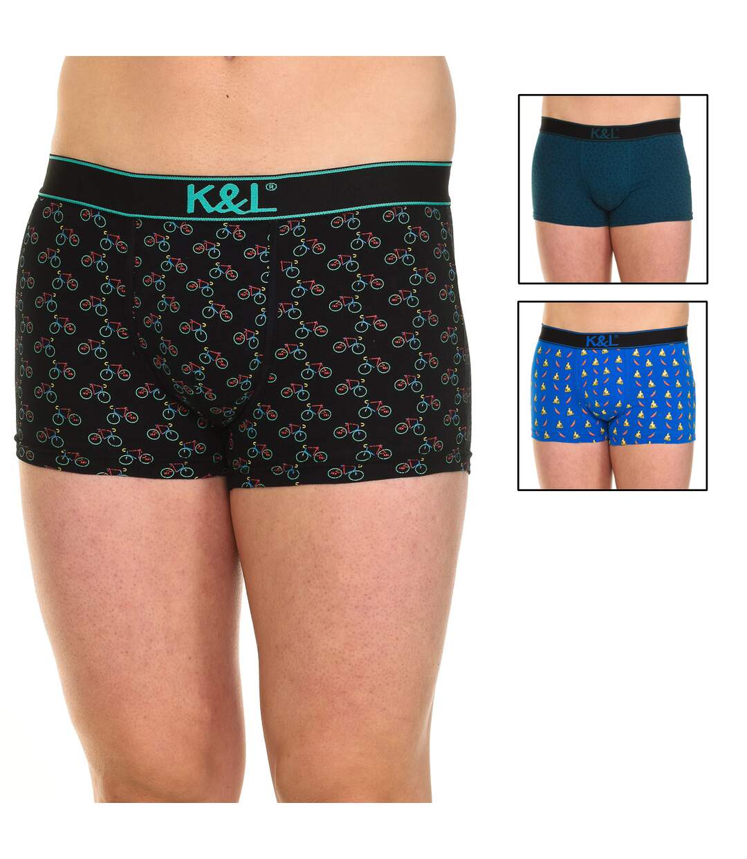 Pack-3 Boxers Funny tissu respirant KL3010 homme-2