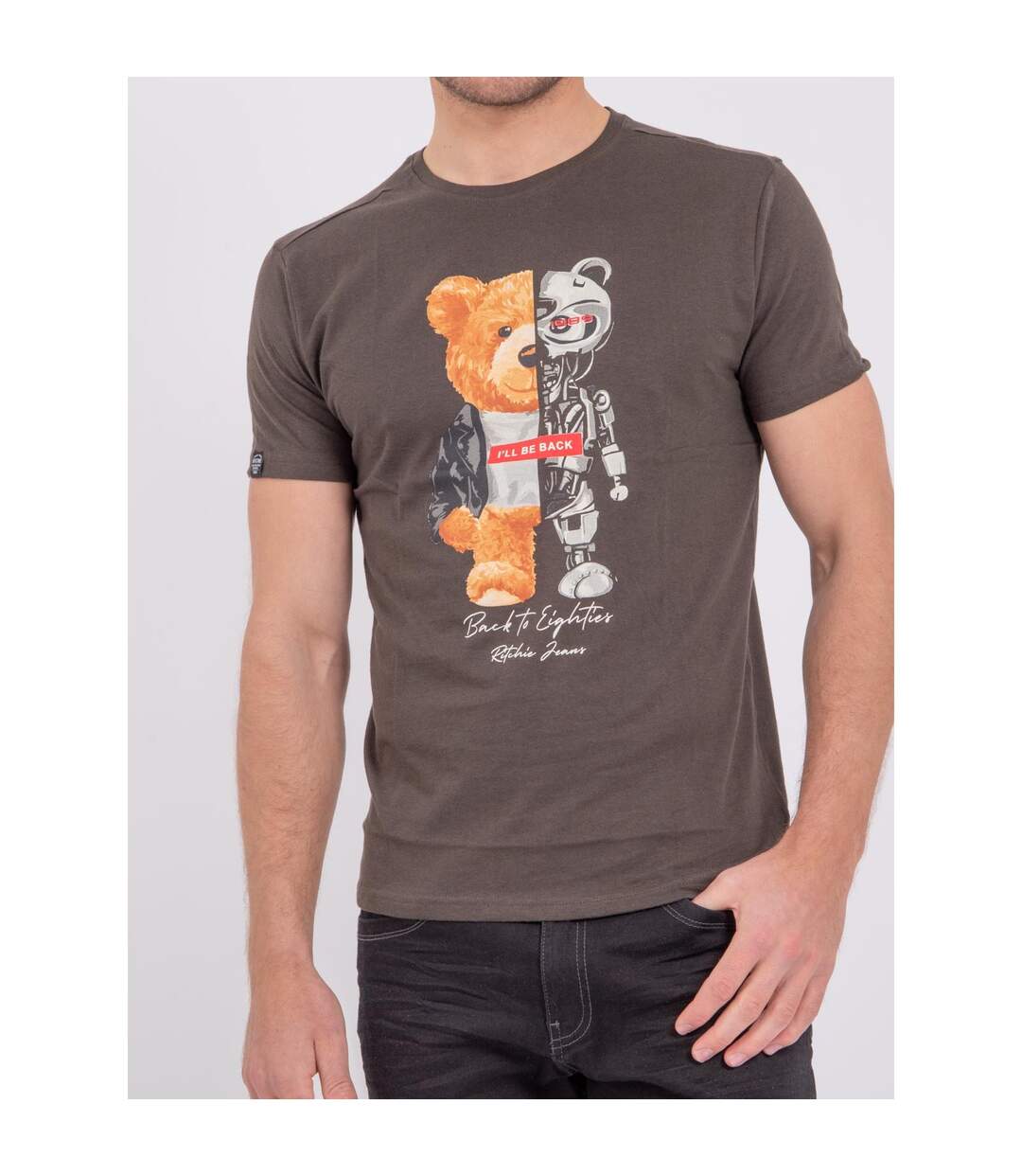 T-shirt manches courtes col rond pur coton NOTEDY-3